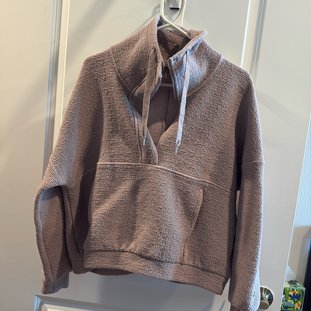 PURPLE - Calia Cloud Zip Placket Sweatshirt